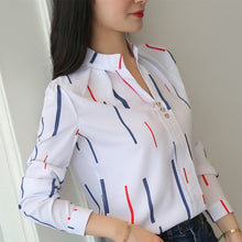 Load image into Gallery viewer, Women Tops And Blouses Office Lady Blouse Slim Shirts Women Blouses Plus Size Tops Casual Shirt Female Blusas