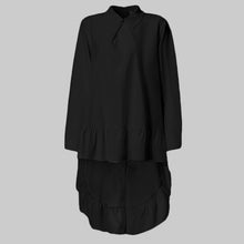 Load image into Gallery viewer, Celmia Women Asymmetrical Tops 2021 Fashion Solid Back Buttons Ruffles Shirts Long Sleeve Lapel Casual Blouses Ladies Blusas 5XL