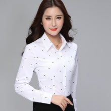 Load image into Gallery viewer, Women Tops And Blouses Office Lady Blouse Slim Shirts Women Blouses Plus Size Tops Casual Shirt Female Blusas
