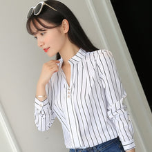 Load image into Gallery viewer, Women Tops And Blouses Office Lady Blouse Slim Shirts Women Blouses Plus Size Tops Casual Shirt Female Blusas
