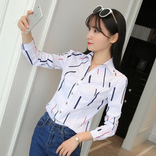 Load image into Gallery viewer, Women Tops And Blouses Office Lady Blouse Slim Shirts Women Blouses Plus Size Tops Casual Shirt Female Blusas
