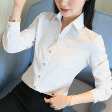 Load image into Gallery viewer, Women Tops And Blouses Office Lady Blouse Slim Shirts Women Blouses Plus Size Tops Casual Shirt Female Blusas
