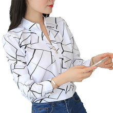 Load image into Gallery viewer, Women Tops And Blouses Office Lady Blouse Slim Shirts Women Blouses Plus Size Tops Casual Shirt Female Blusas
