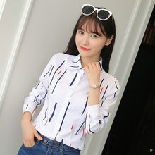 Load image into Gallery viewer, Women Tops And Blouses Office Lady Blouse Slim Shirts Women Blouses Plus Size Tops Casual Shirt Female Blusas
