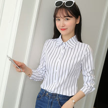 Load image into Gallery viewer, Women Tops And Blouses Office Lady Blouse Slim Shirts Women Blouses Plus Size Tops Casual Shirt Female Blusas
