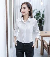 Load image into Gallery viewer, Women Tops And Blouses Office Lady Blouse Slim Shirts Women Blouses Plus Size Tops Casual Shirt Female Blusas
