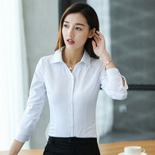 Load image into Gallery viewer, Women Tops And Blouses Office Lady Blouse Slim Shirts Women Blouses Plus Size Tops Casual Shirt Female Blusas
